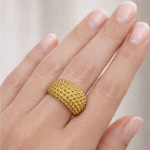 NWT Petit Moments Gold Chunky Fashion Ring, Size 6
